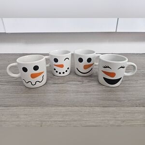 Snowman Miniature Mugs Cup Set